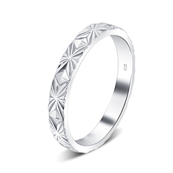 Beautiful Pattern Shaped Silver Ring NSR-4079